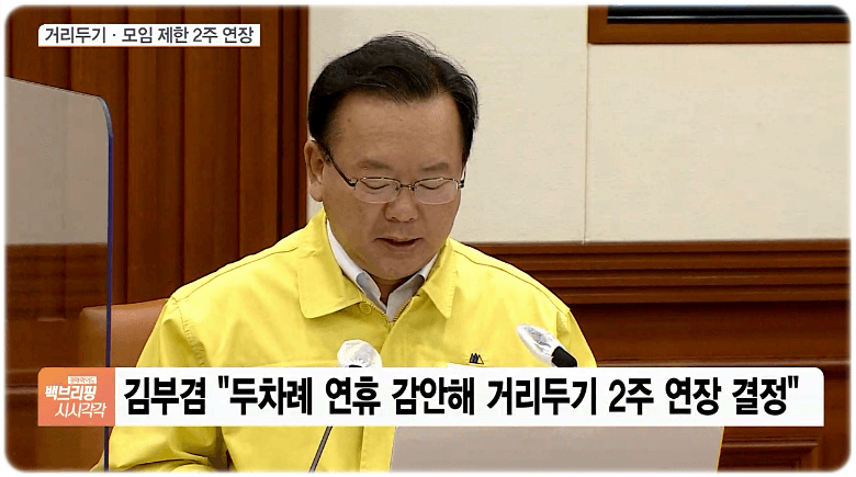 사회적 현행 거리두기 2주 연장 10월4일~10월17일