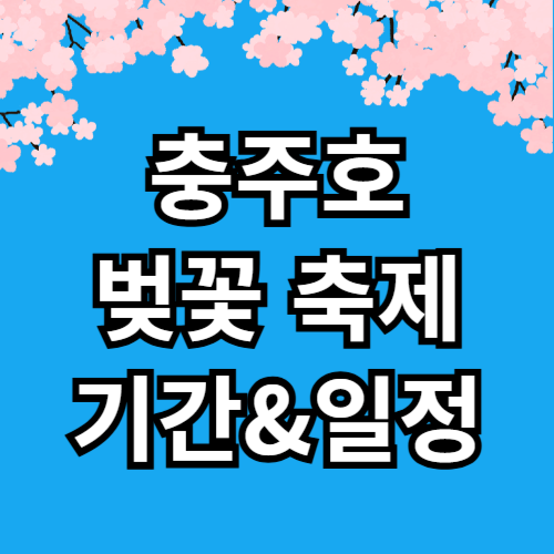 충주호 벚꽃축제 기간
