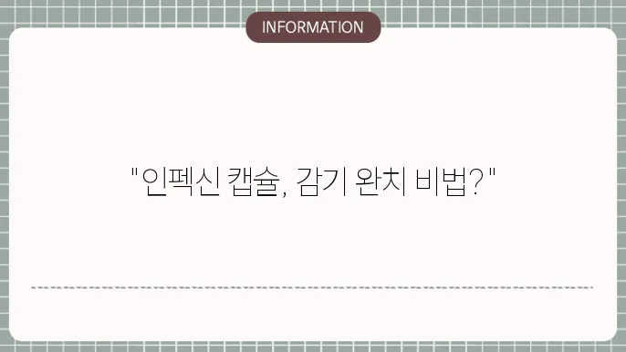 인펙신의 주요 성분 설명 이미지