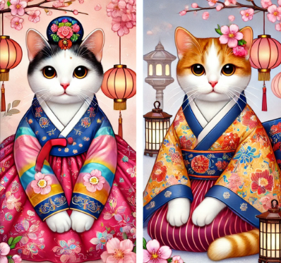 한국 고양이 vs 일본 고양이