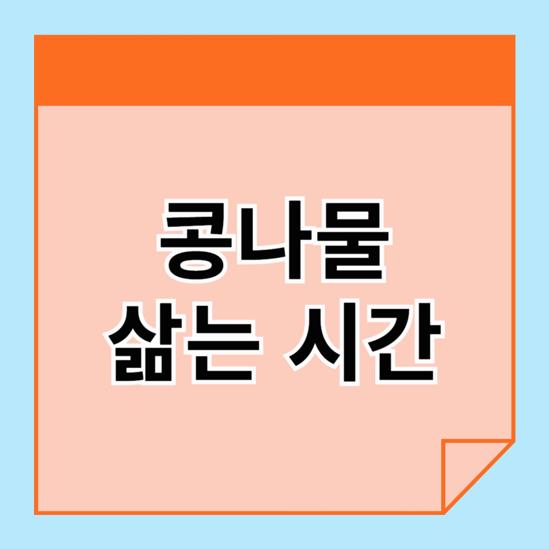 콩나물 삶는 시간과 활용법