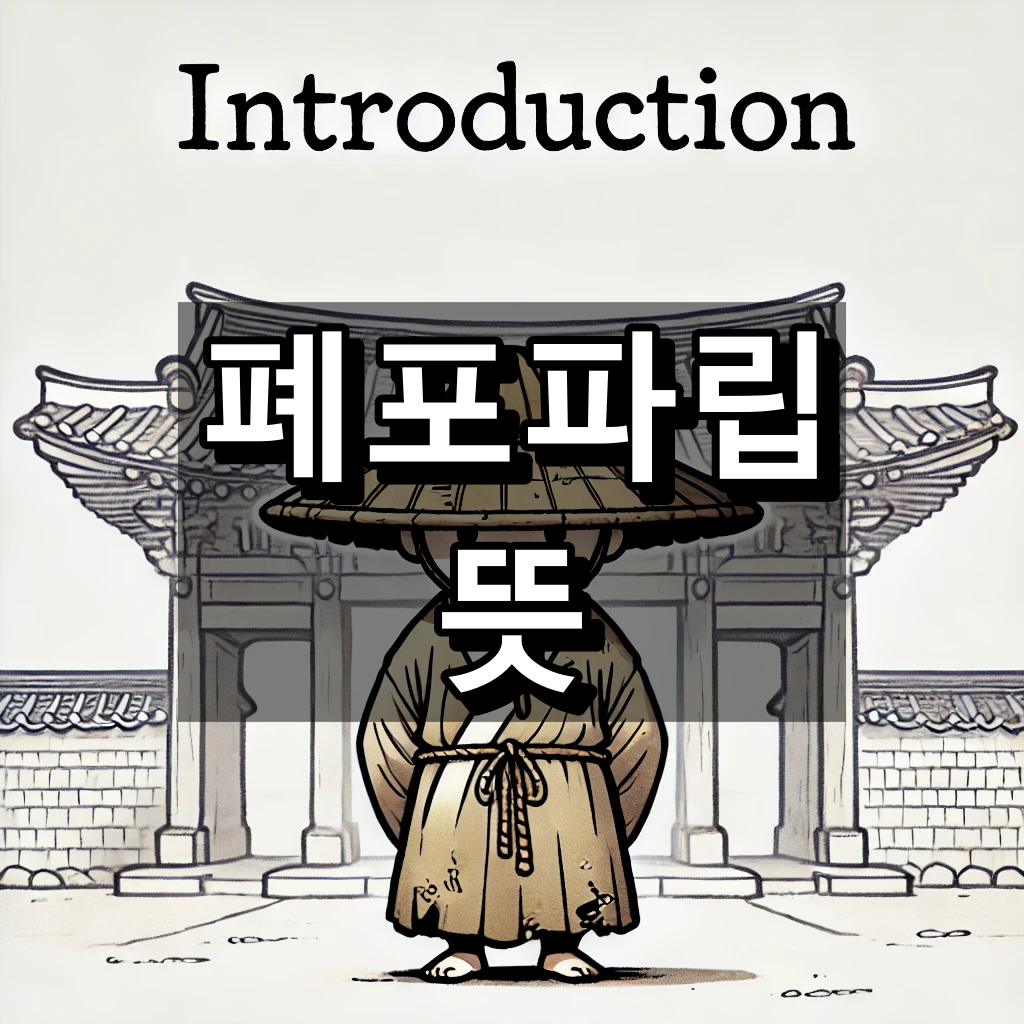 폐포파립 뜻 대표 이미지