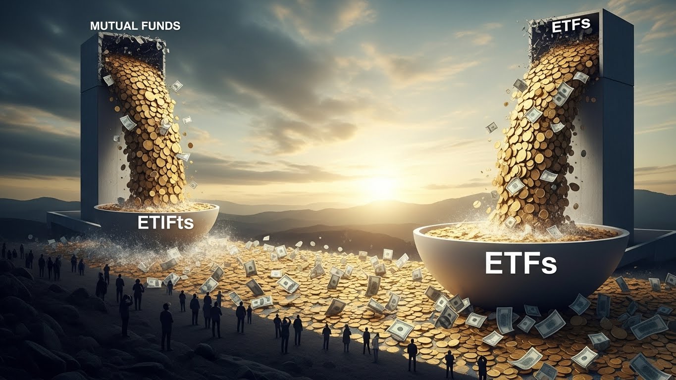 뮤추얼 펀드에서 ETF로 자금이 대이동