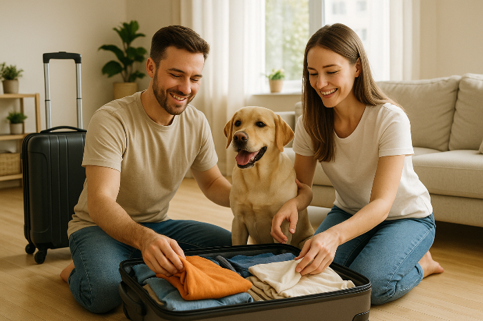 여행 준비 중인 반려가구
