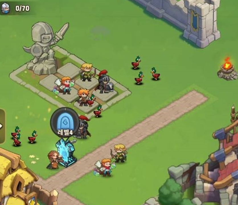 탑히어로즈 모바일게임 게임 플레이 화면