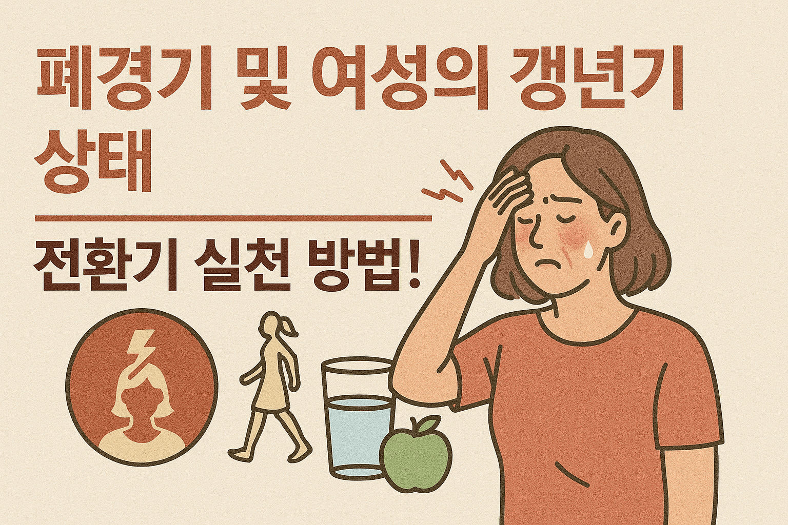 폐경기 및 여성의 갱년기 상태, 전환기 실천 방법!