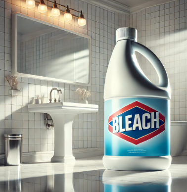 화장실에 놓여 있는 락스 이미지