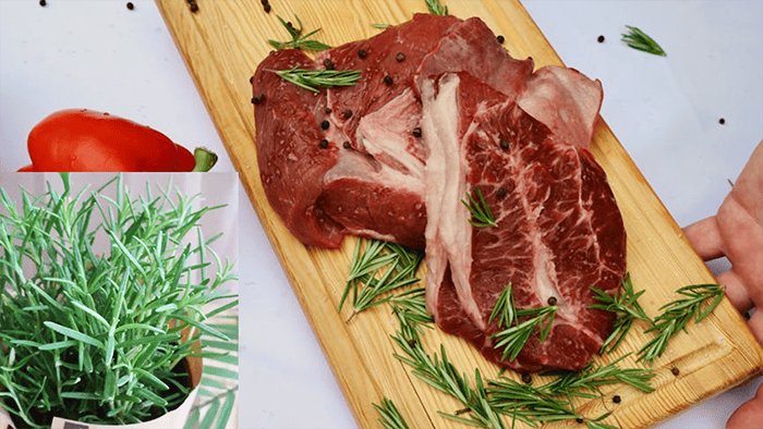 로즈마리와 고기 요리