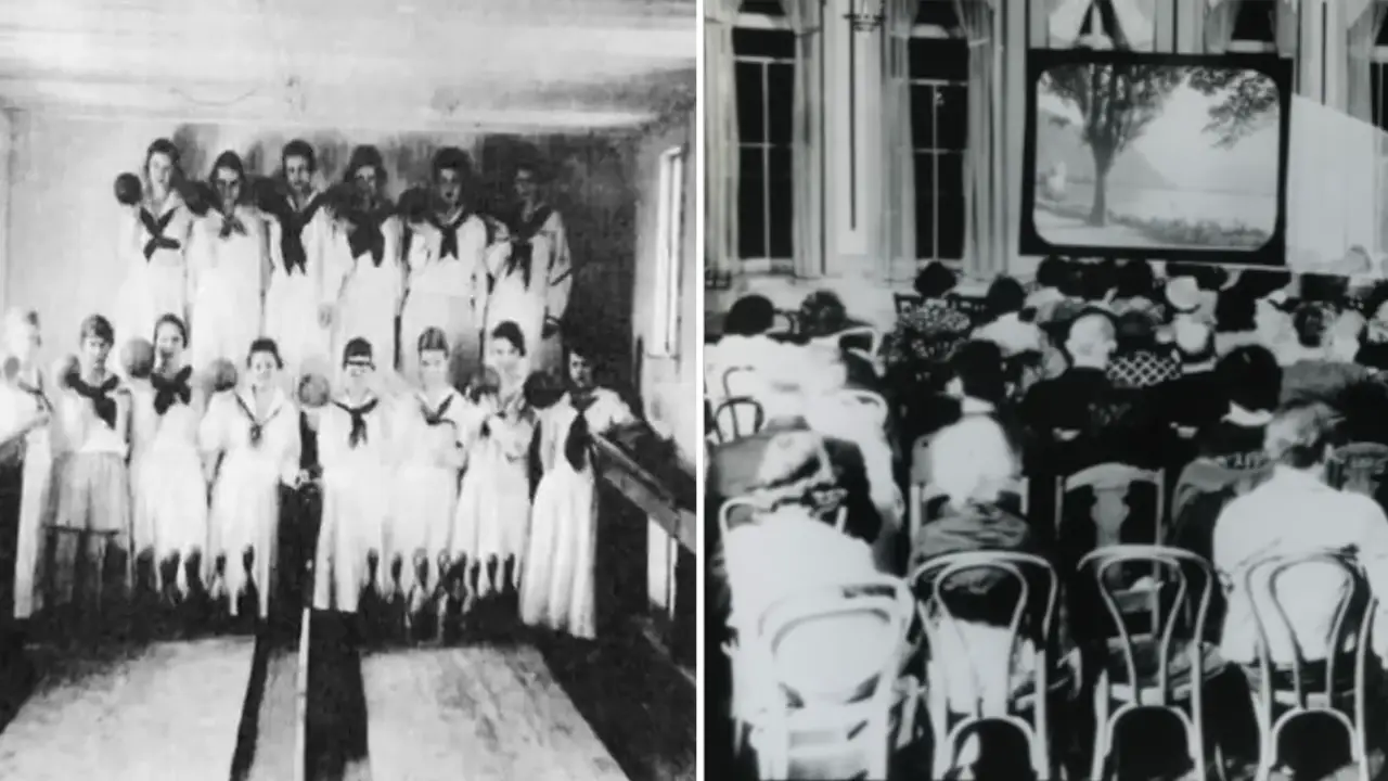 여자대학일 때와 병원일 때의 사진 - 호텔 크레센트의 역사와 일화