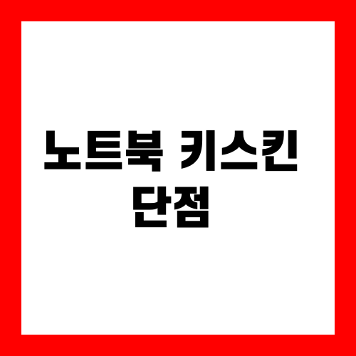 노트북 키스킨 단점