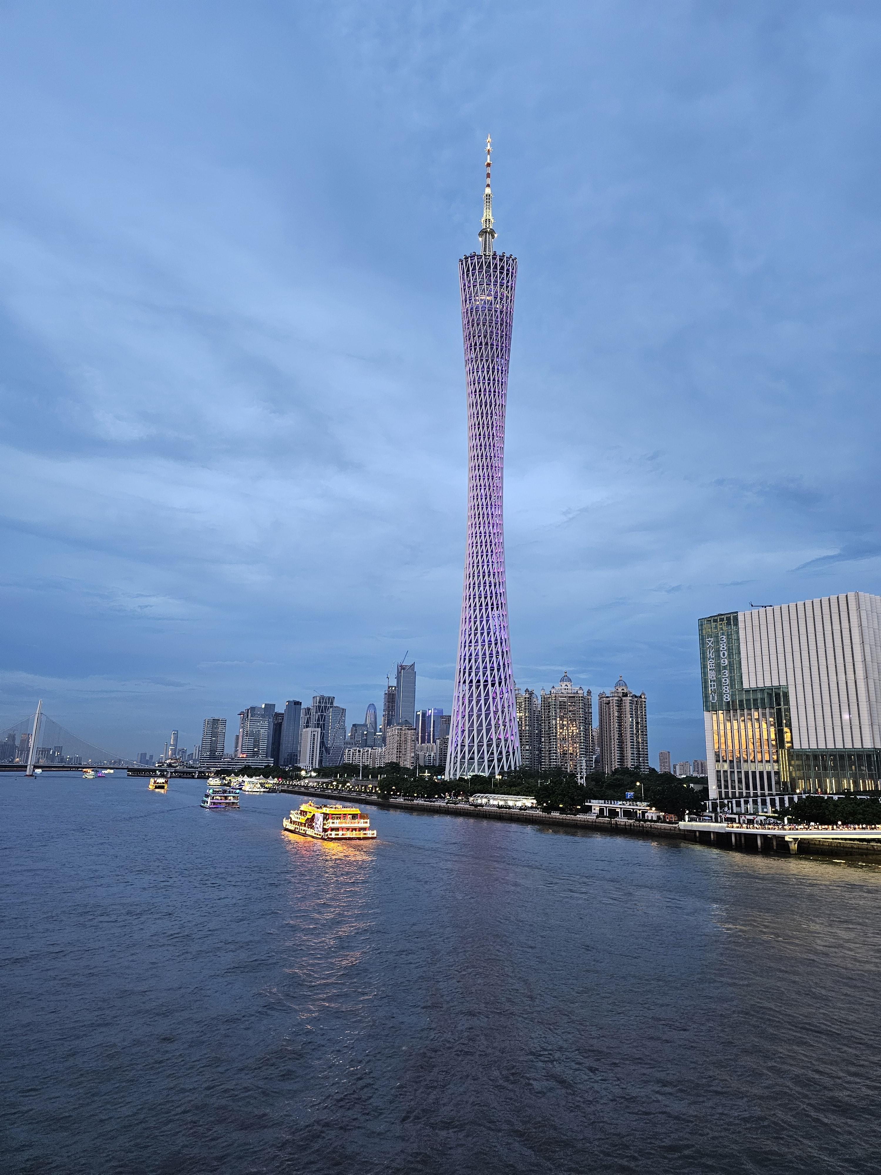 광저우타워 사진 야경