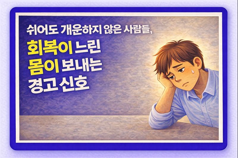 쉬어도 개운하지 않은 사람들, 회복이 느린 몸이 보내는 경고 신호