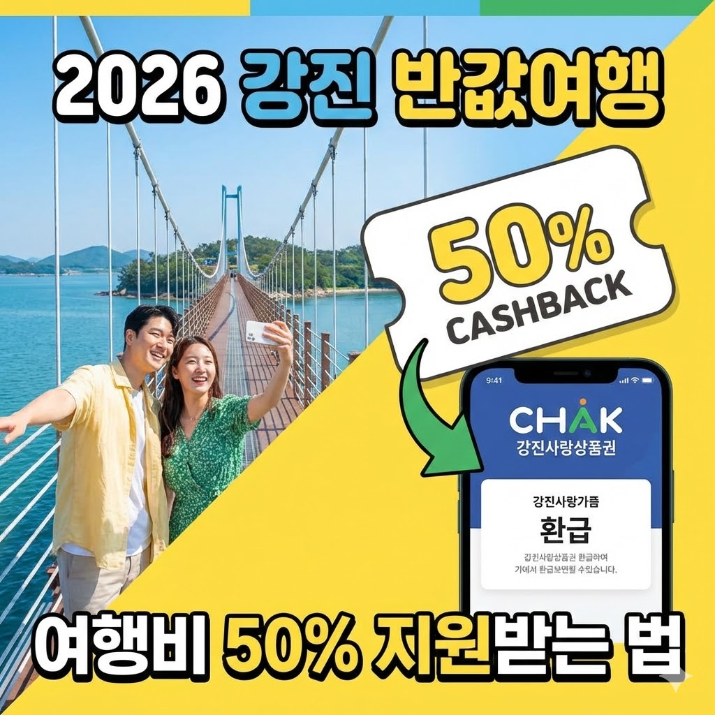 2026년 전남 강진군 반값여행 지원 사업 안내 이미지
