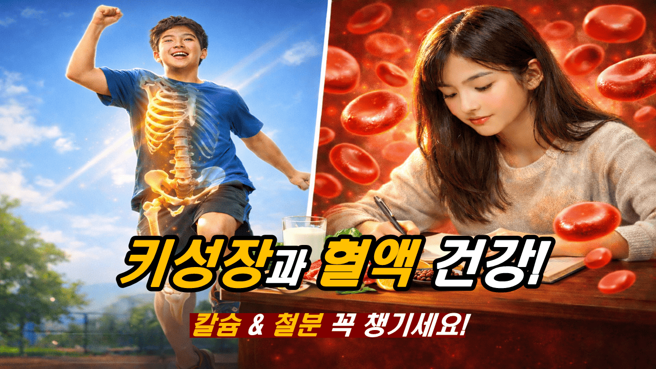 성장기 청소년 칼슘 철분 (뼈발달, 혈액건강, 영양섭취)