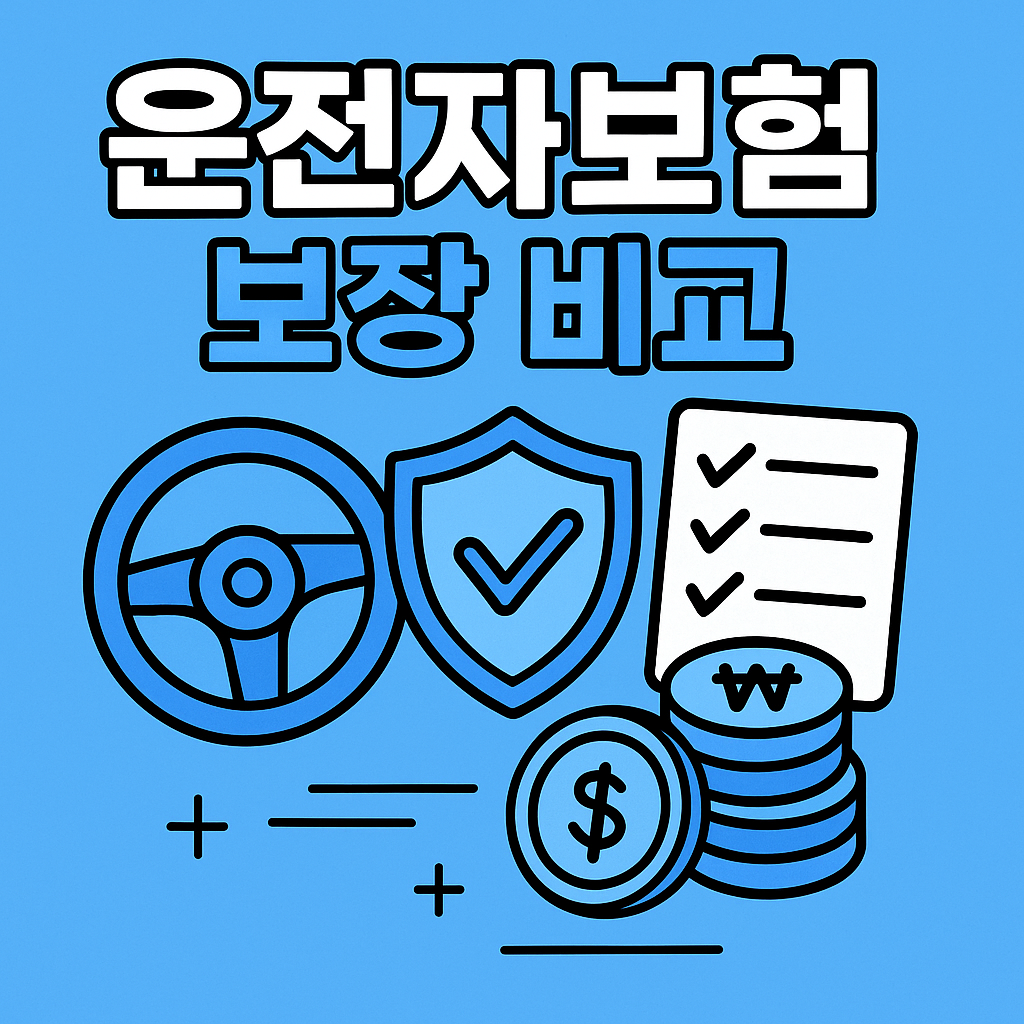 운전자보험 보장 비교 자동차 사고 시 실제 보장 차이를 한눈에