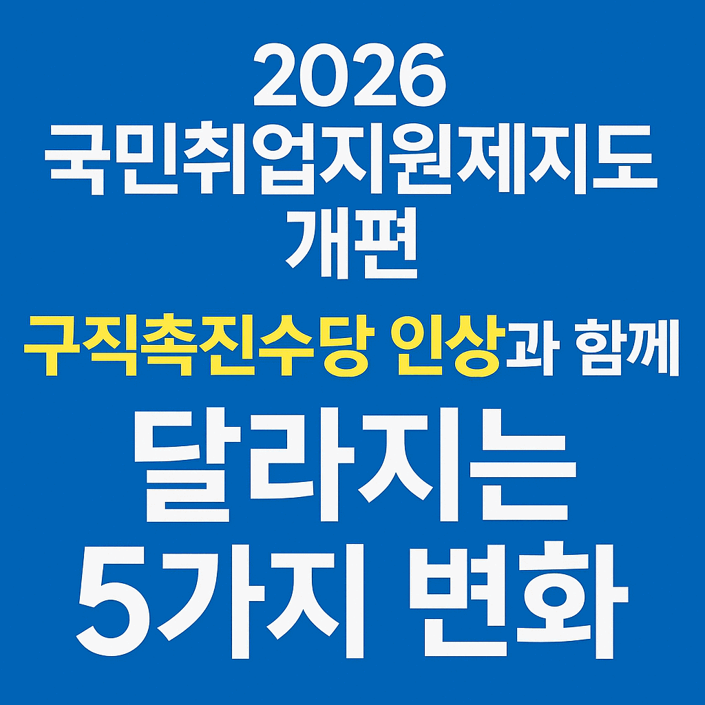 구직촉진수당 인상 개편