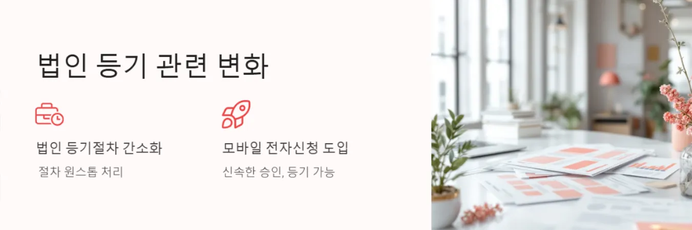 법인 등기 관련 변화