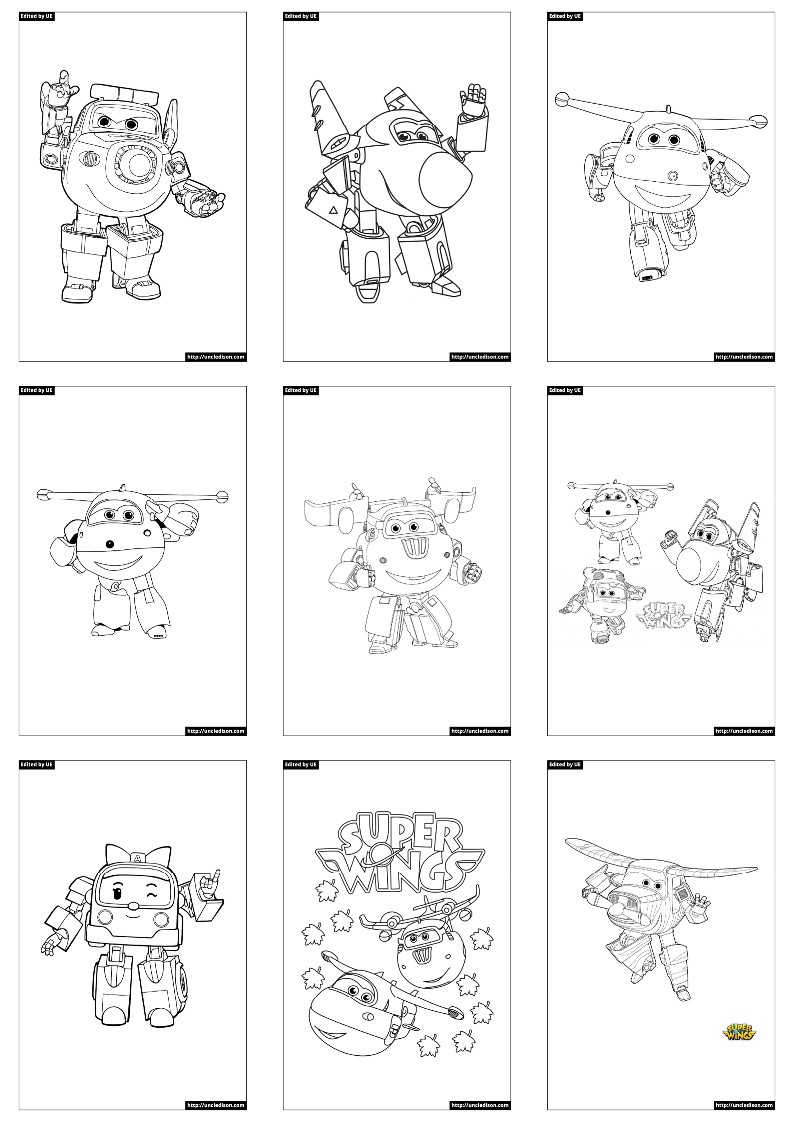 슈퍼윙스 색칠공부 도안