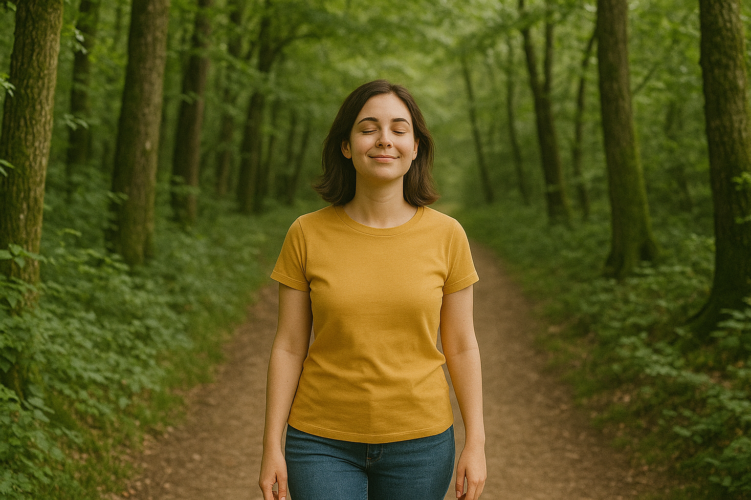 숲속의 평화로운 산책