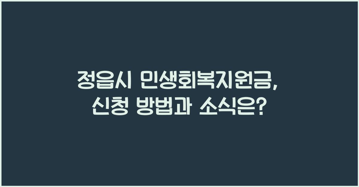 정읍시 민생회복지원금