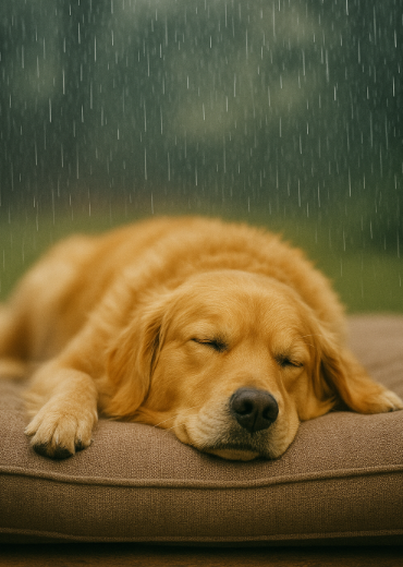 강아지 빗소리 음악 관련 사진
