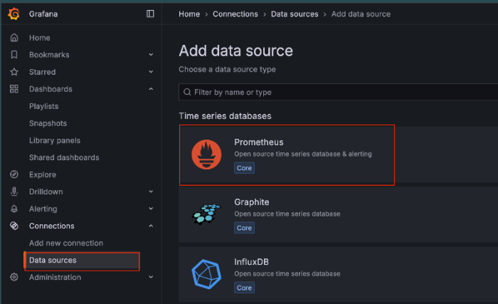grafana prometheus 연결