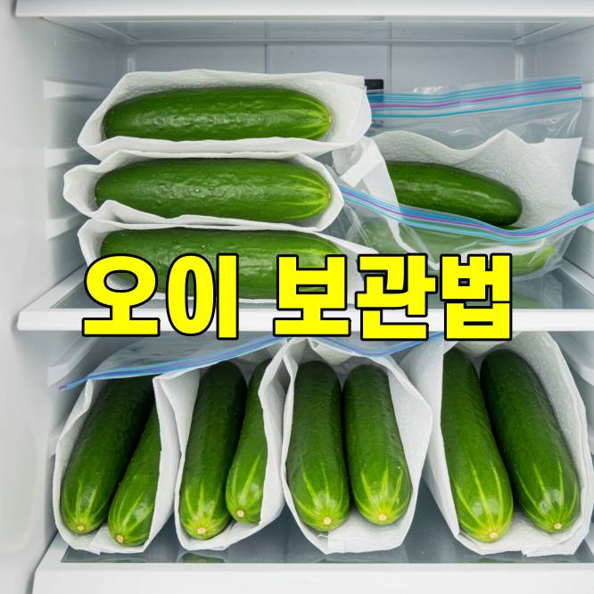 오이 보관법 상온, 냉장고, 냉동실까지 완벽 정리