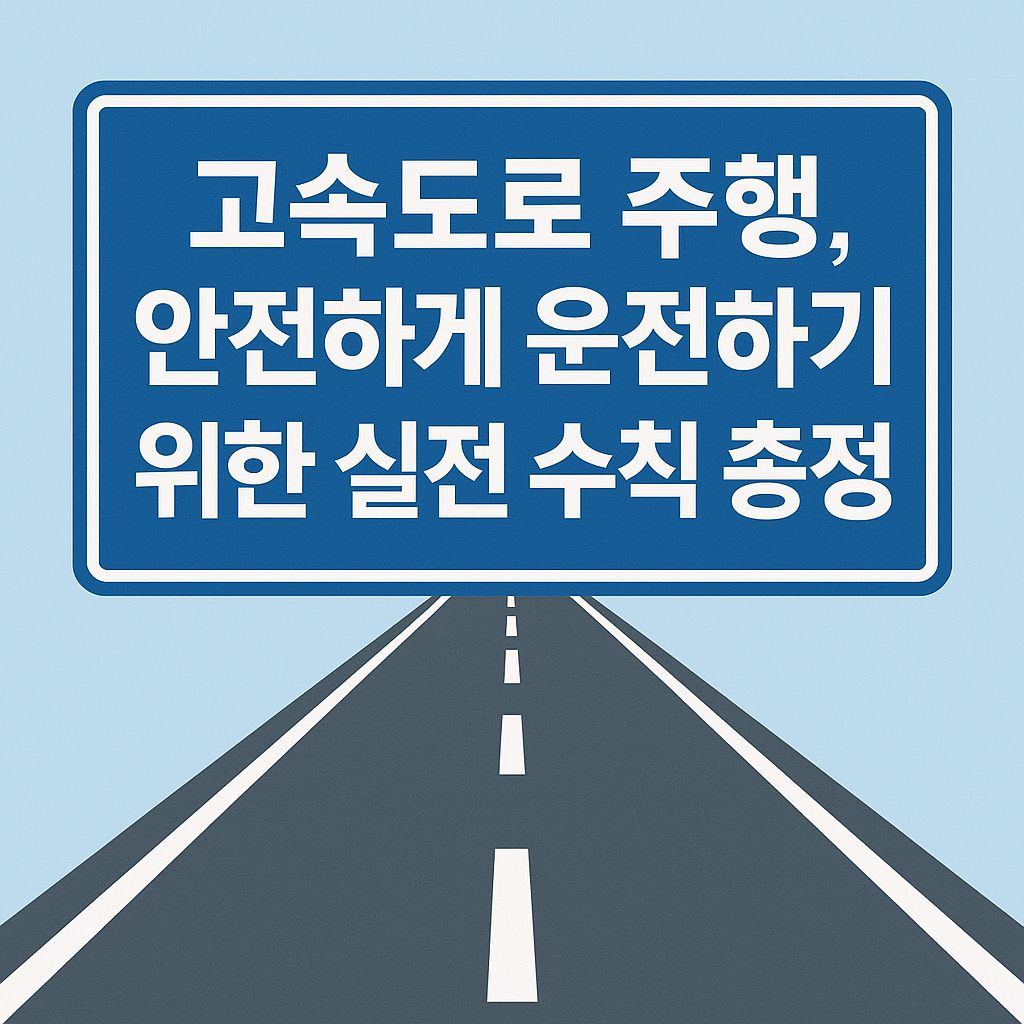 고속도로 안전하게 운전하기 위한 실전 수칙 총정리
