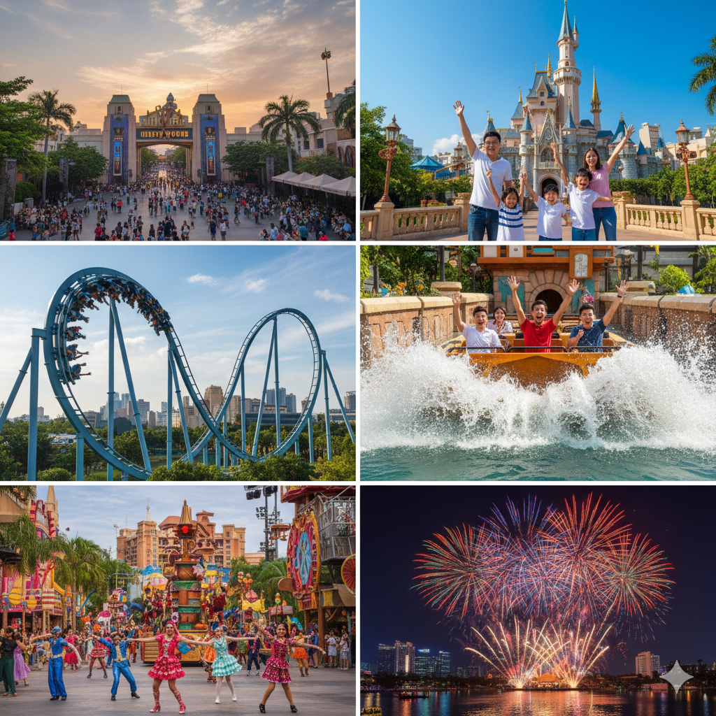 한정된 공간에서 다양한체험을 즐길수있는 유니버설 스튜디오 싱가포르