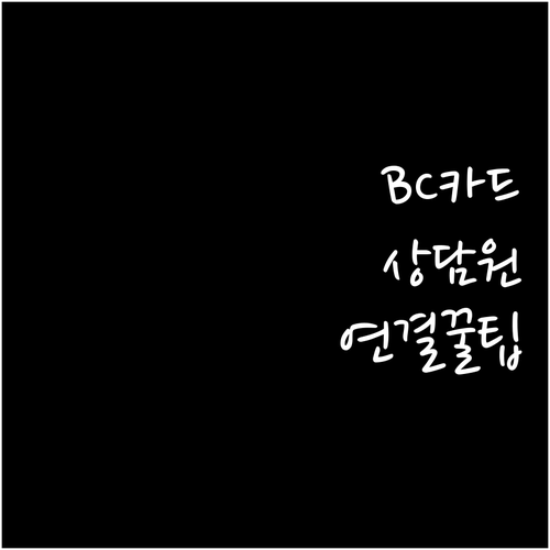 비씨카드 고객센터 전화번호 및 상담원..