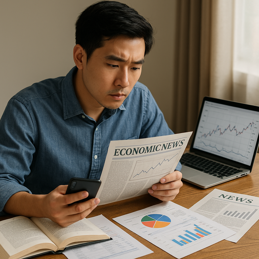 경제기사를 통해 공부하는 이미지