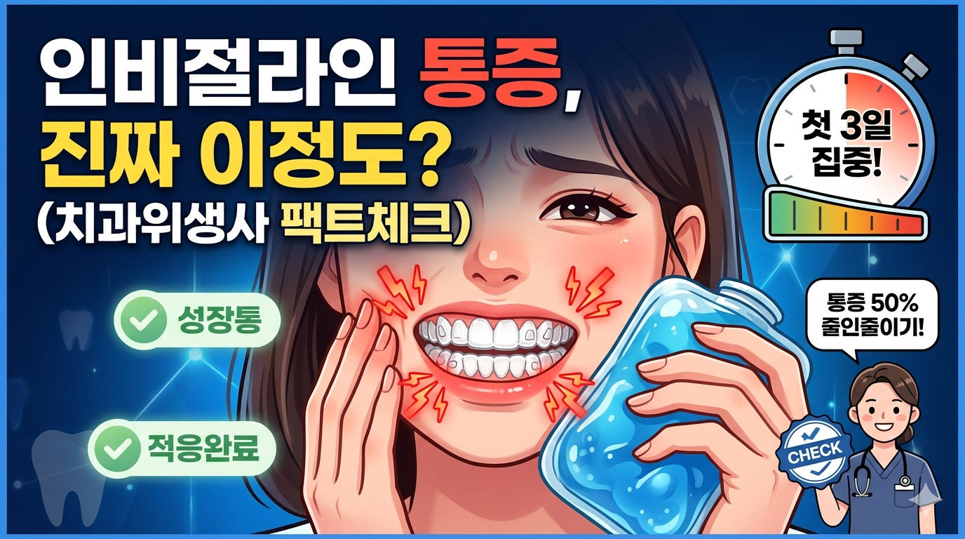 인비절라인 통증 정도와 치과위생사가 알려주는 통증 완화 방법