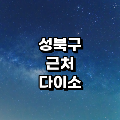 서울 성북구 종합생활용품 다이소