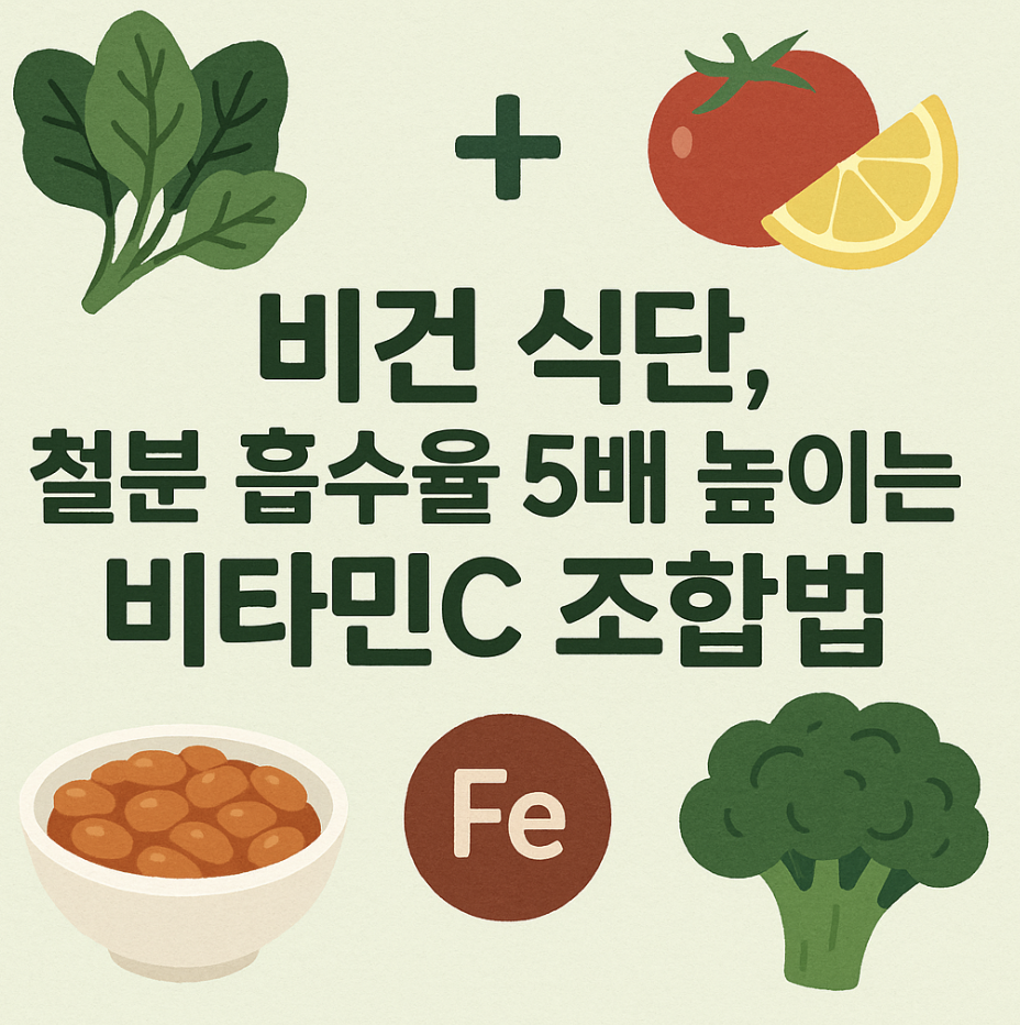 비건 식단, 철분 흡수율 5배 높이는 비타민C 조합법