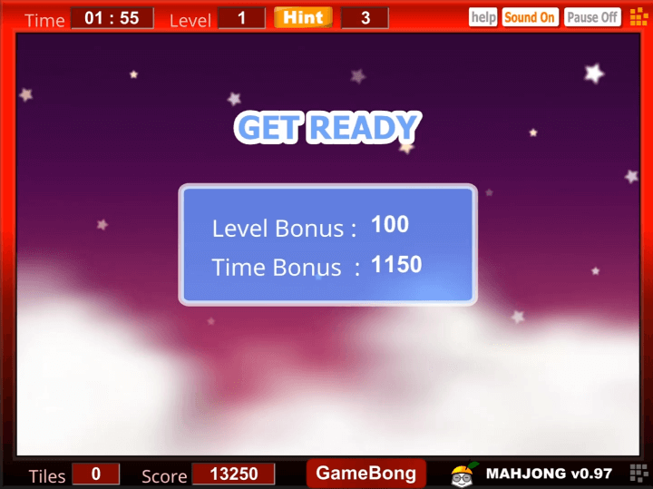 퍼즐마작-주방기구-짝맞추기-플래시게임-종료-화면