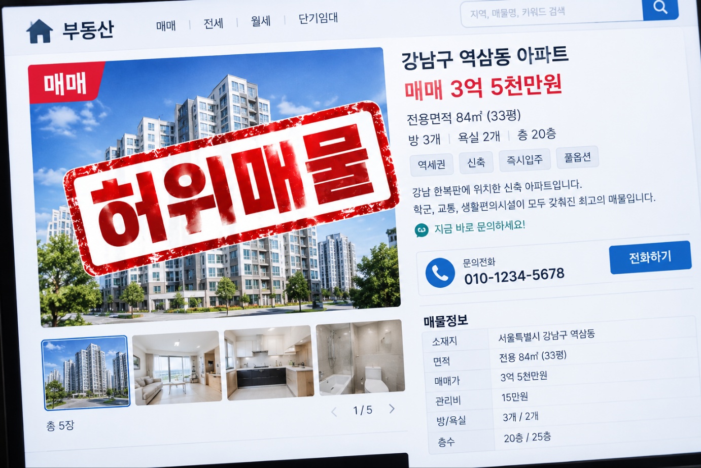 허위 매물 사진