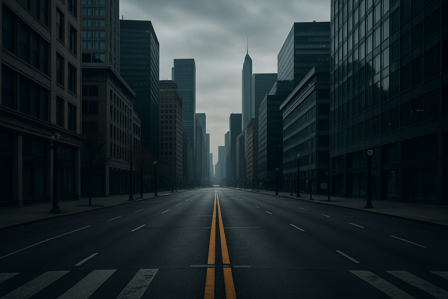 2020년 락다운 기간 텅 빈 세계 도시거리 
 글로벌 공급망이 멈추며 GDP는 2020년 -3%로 급락했다.