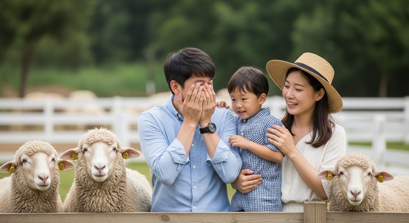 초등학교 여름방학 대관령 양떼목장