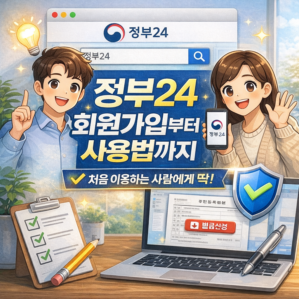 정부24 회원가입부터 사용법까지