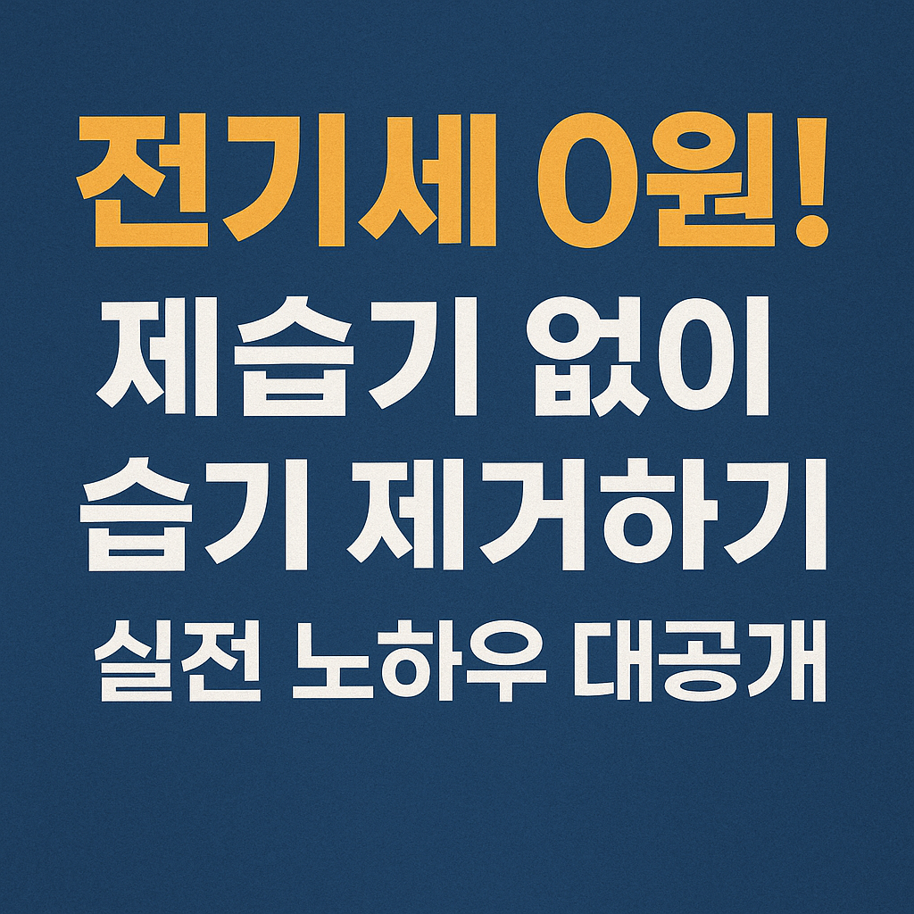 제습기 없이 습기 제거하기