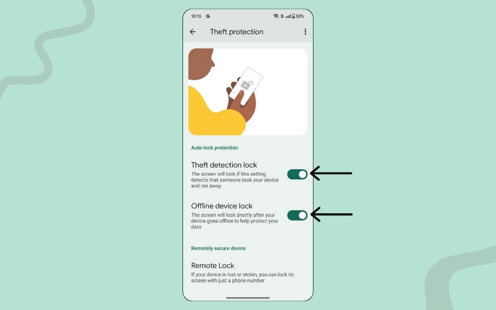 안드로이드 스마트폰 도난 보호 옵션