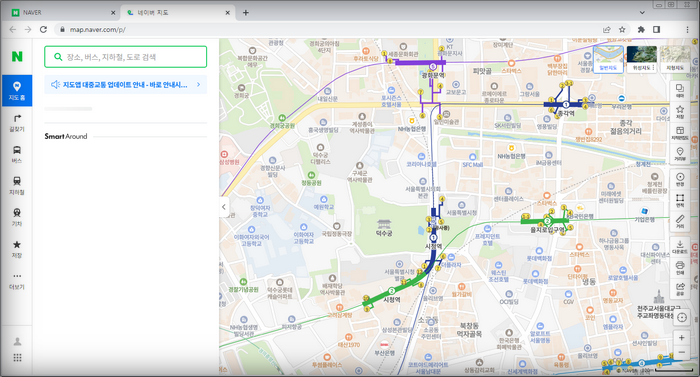 네이버지도-화면