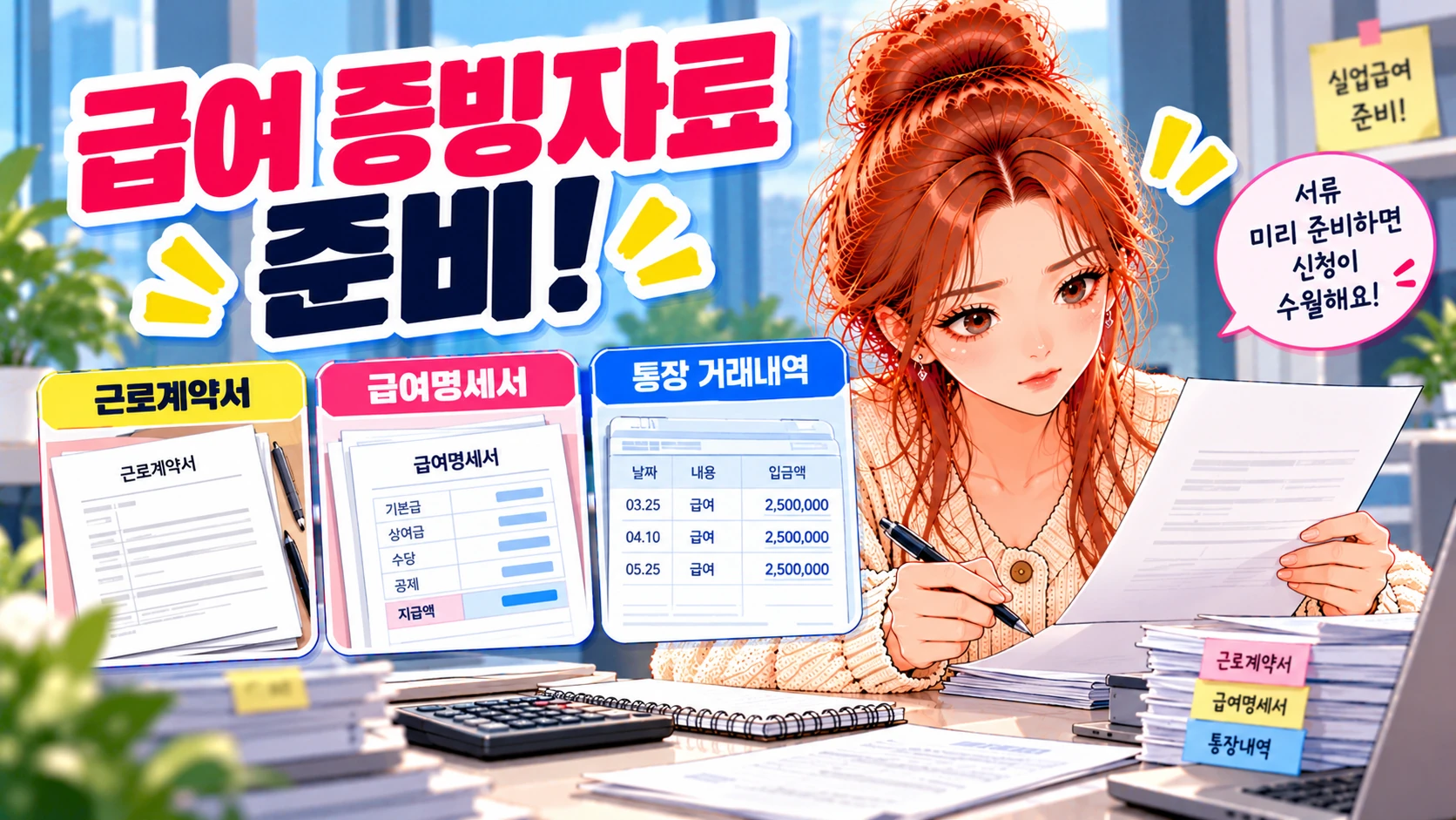 실업급여-임금체불-급여증빙자료