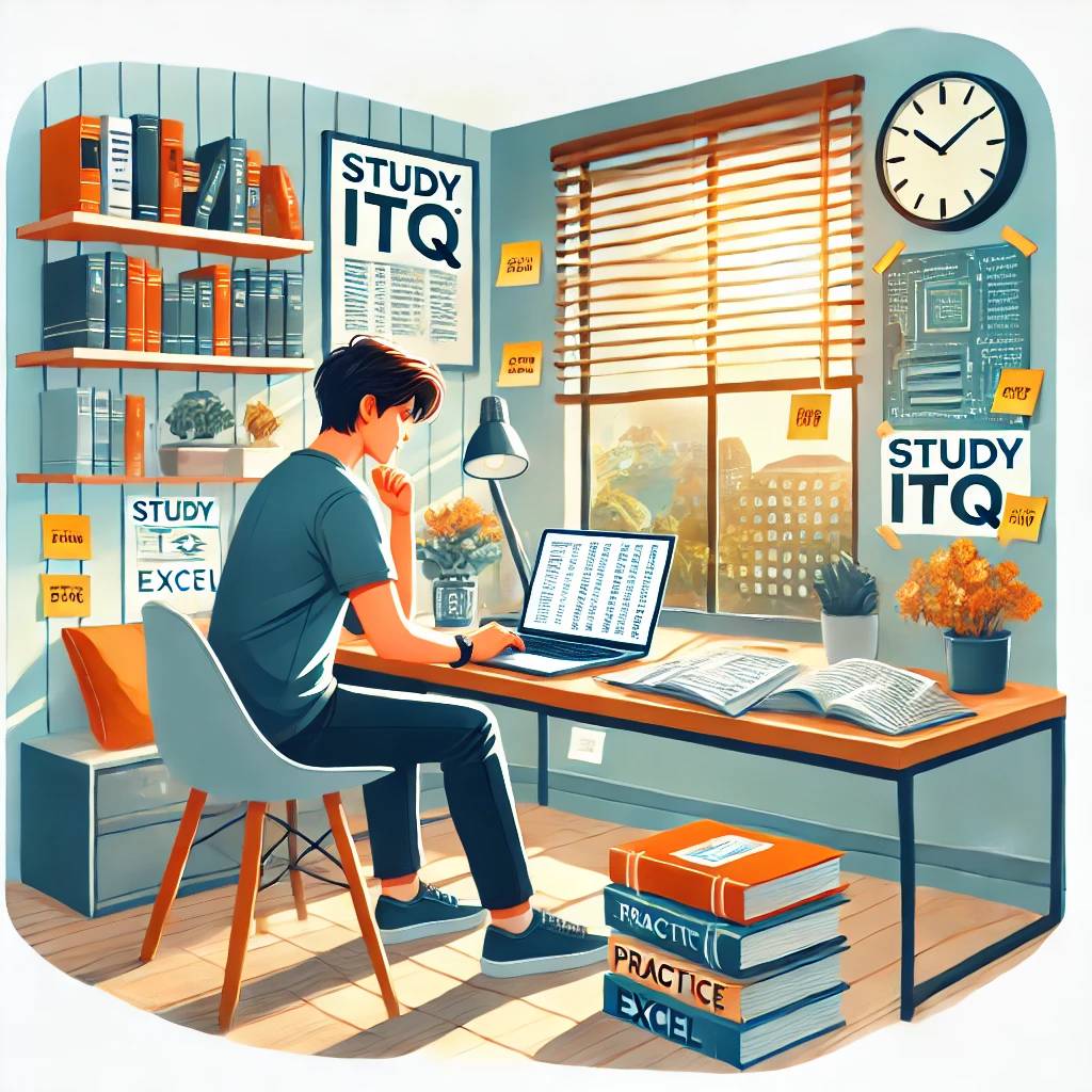 ITQ 자격증 시험일정에 맞춰 공부하는 남자3