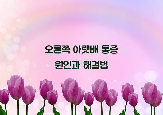 오른쪽 아랫배 통증