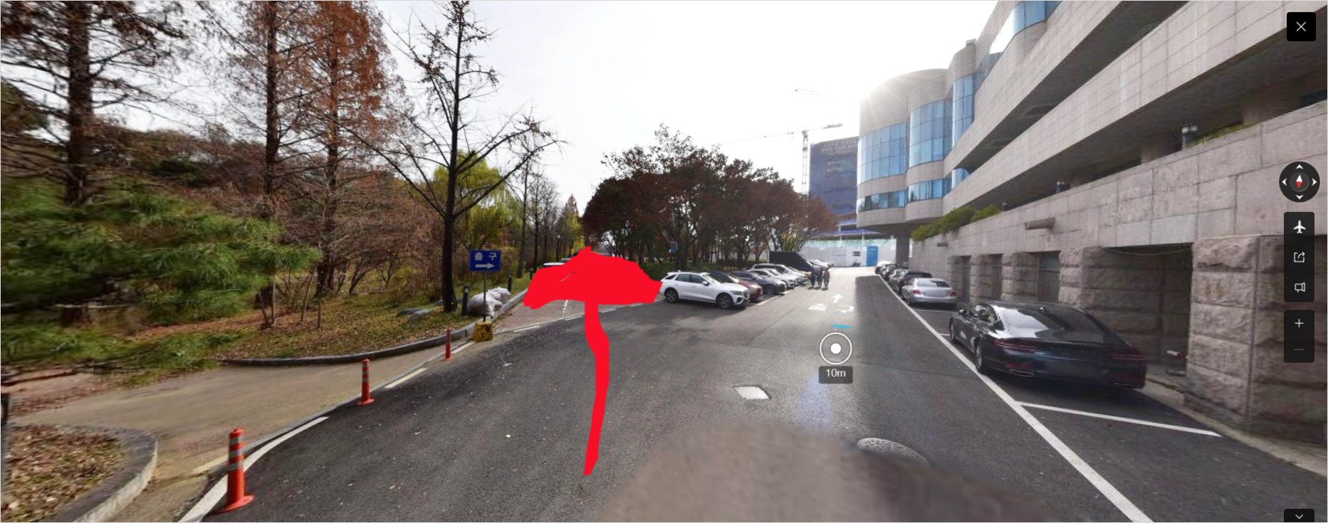 올림픽공원 인근 올림픽파크텔 추천 주차장 위치 로드뷰