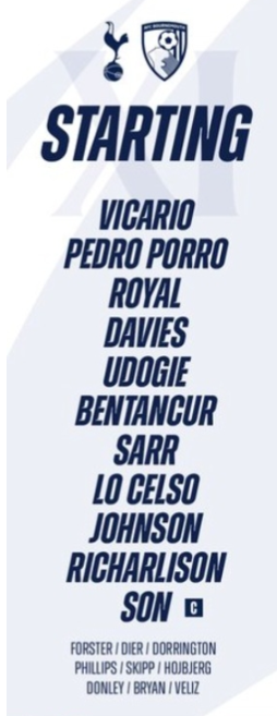 토트넘 본머스 실시간 무료 생중계