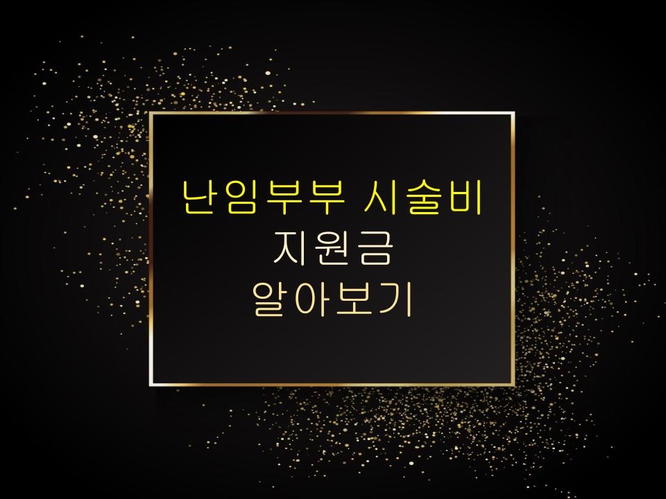 난임부부 시술비 지원금 알아보기