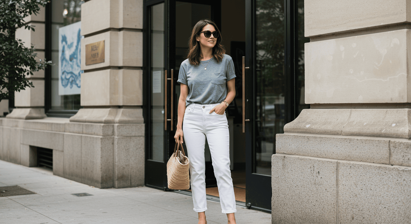 데님 팬츠 캐주얼룩 패션