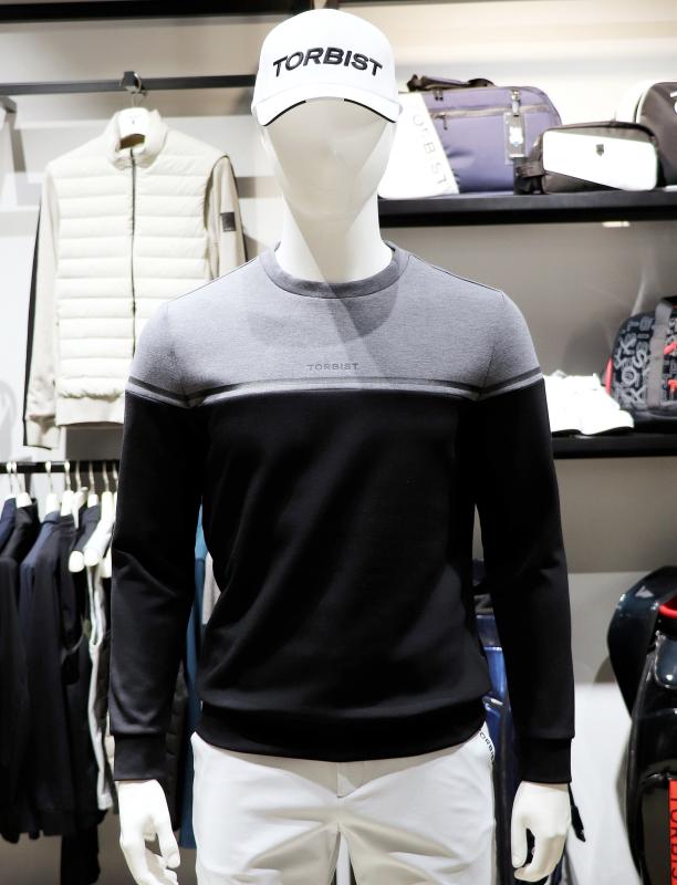 톨비스트 S S 남성 배색 라운드 맨투맨티셔츠 GABS1-MKE210BK1